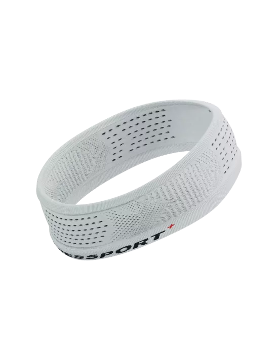 Compressport Unisex's Thin Headband On/Off - White