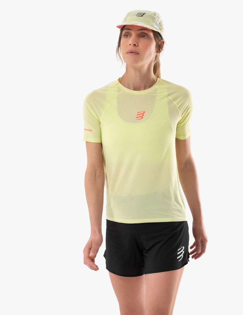 Compressport Women's Trail Racing SS Tshirt - Shadow Lime