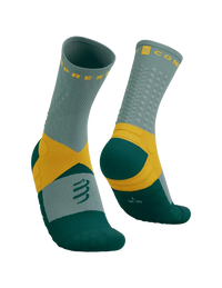Compressport Unisex's Ultra Trail Socks v2.0 - Slate Grey/Saffron
