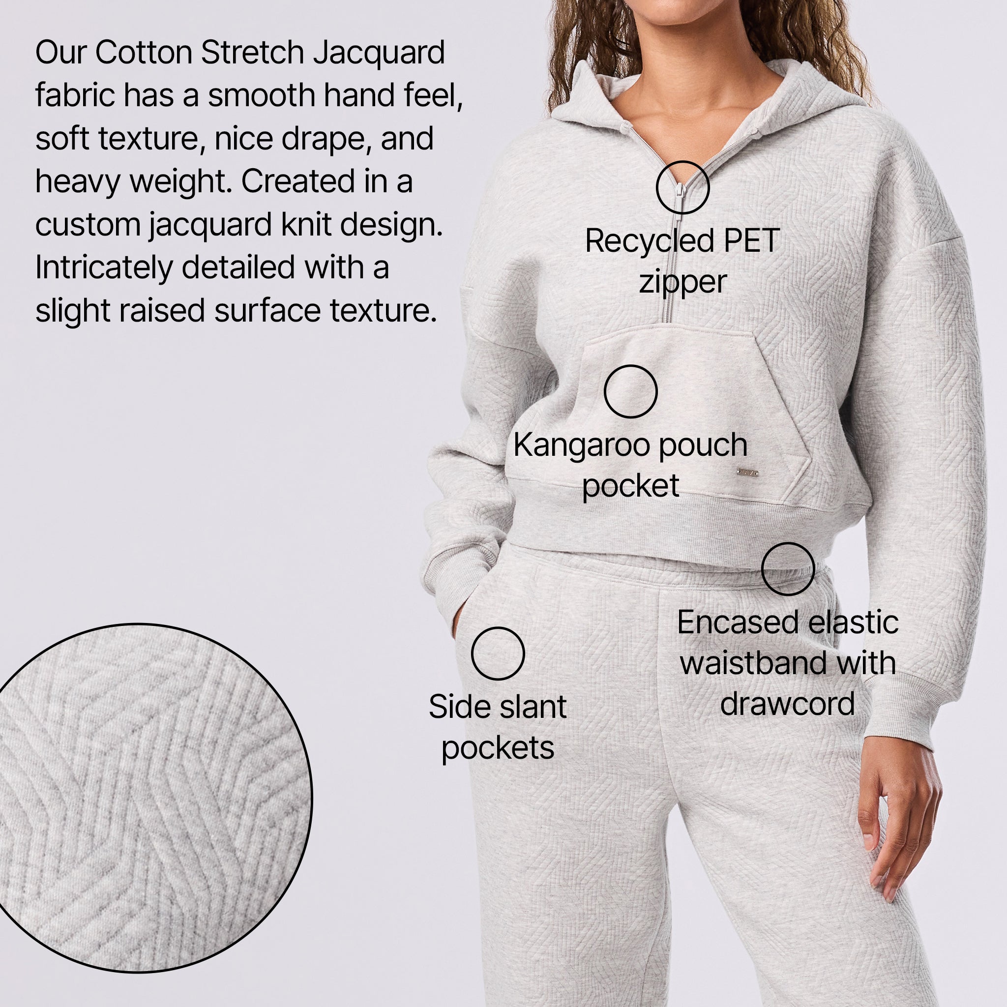 TAVI Harmony Sweatpant - Ash Jacquard