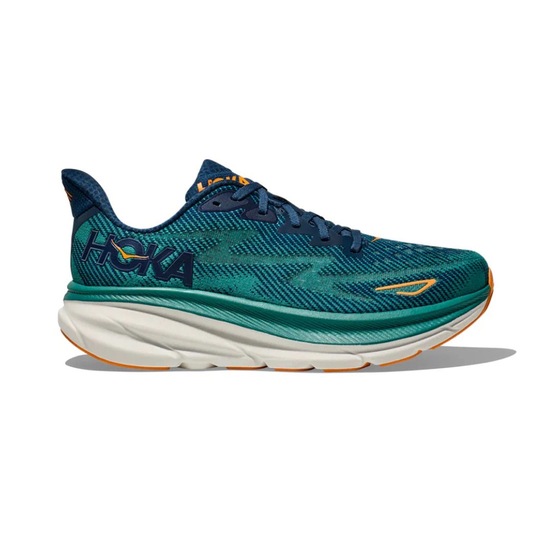 HOKA Men's Clifton 9 Wide - Midnight/Oceanic – Key Power