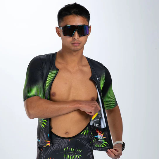 ZOOT Men's Tri AERO FZ Racesuit - Tropical Magic
