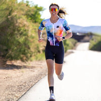 ZOOT Women's Elite 2.0 Tri AERO FZ Racesuit Siblimated - Chromoflow