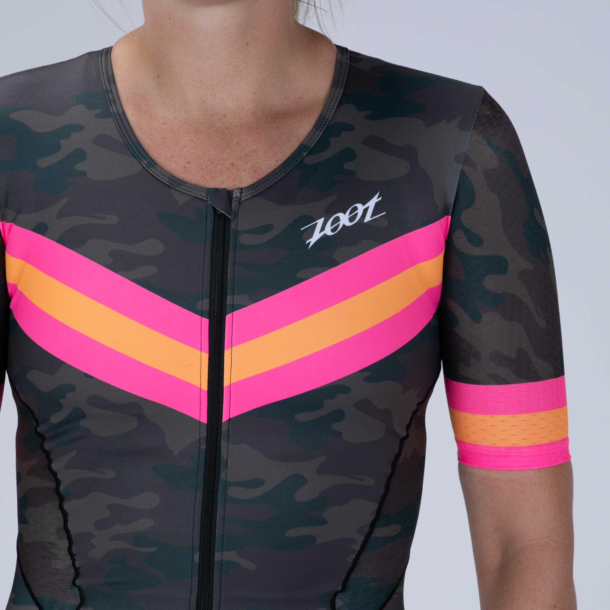 ZOOT Women's Ltd Tri Aero Full Zip Racesuit - Cali Camo