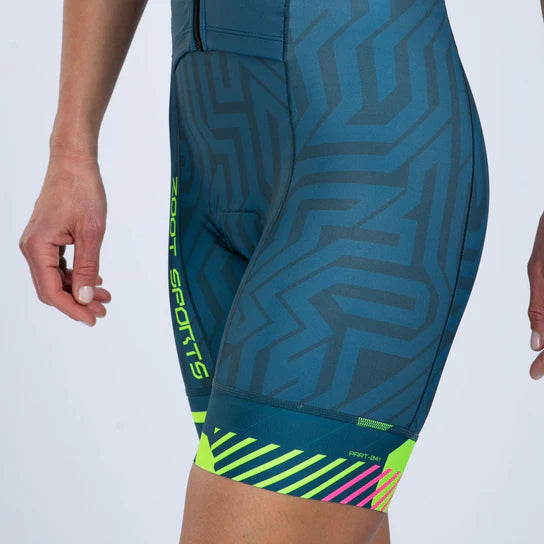 ZOOT Women's Tri AERO FZ Racesuit - Techno