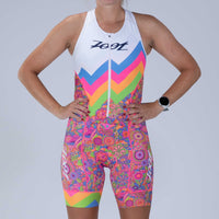 ZOOT Women's Ltd Tri Sleeveless Full Zip Racesuit - Salty Groove