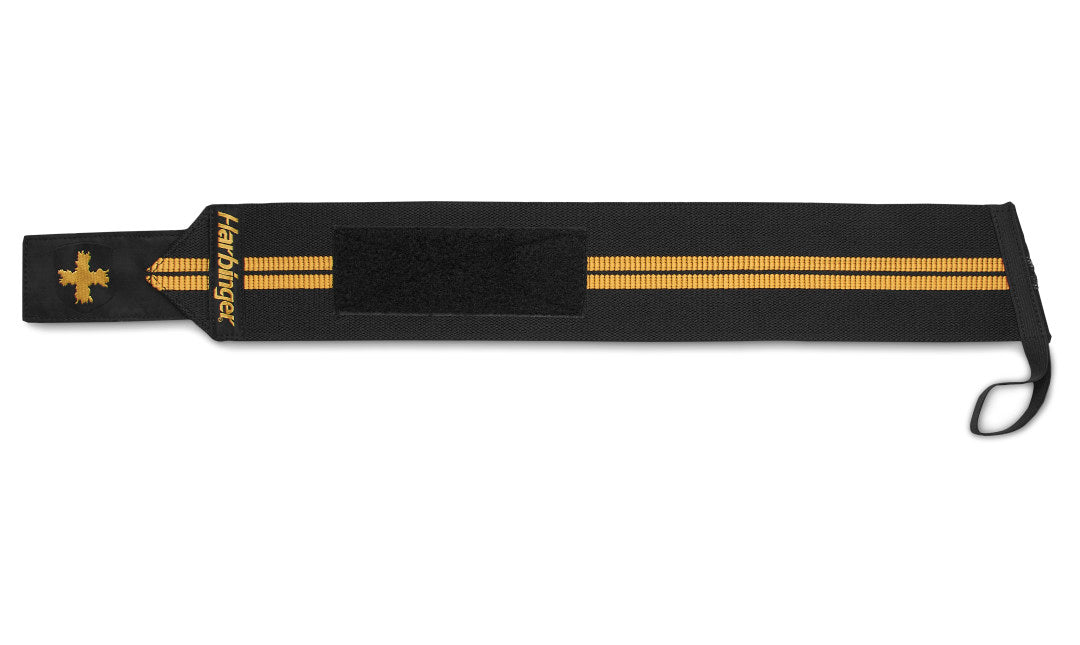 Harbinger Red Line Thumb Loop Wrist Wraps 18" - Gold/Black