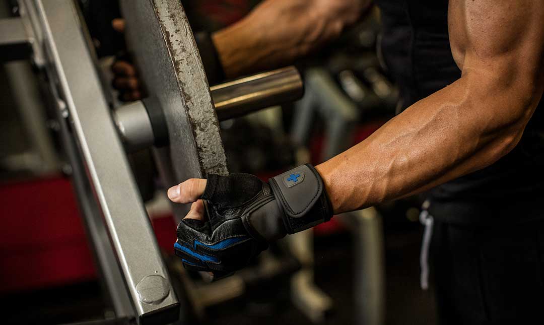 Harbinger Training Wristwrap Gloves - Black / Blue