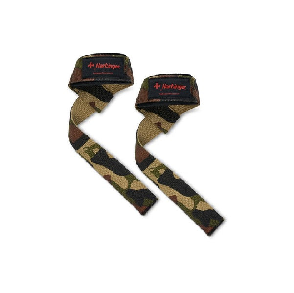 Harbinger Padded Cotton Lifting Straps 21.5"- Camo