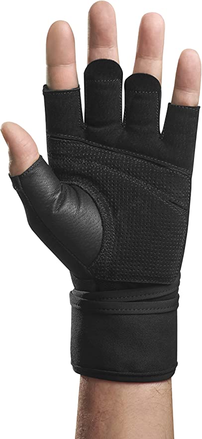 Harbinger Unisex's Pro WristWrap Gloves 2.0 - Black