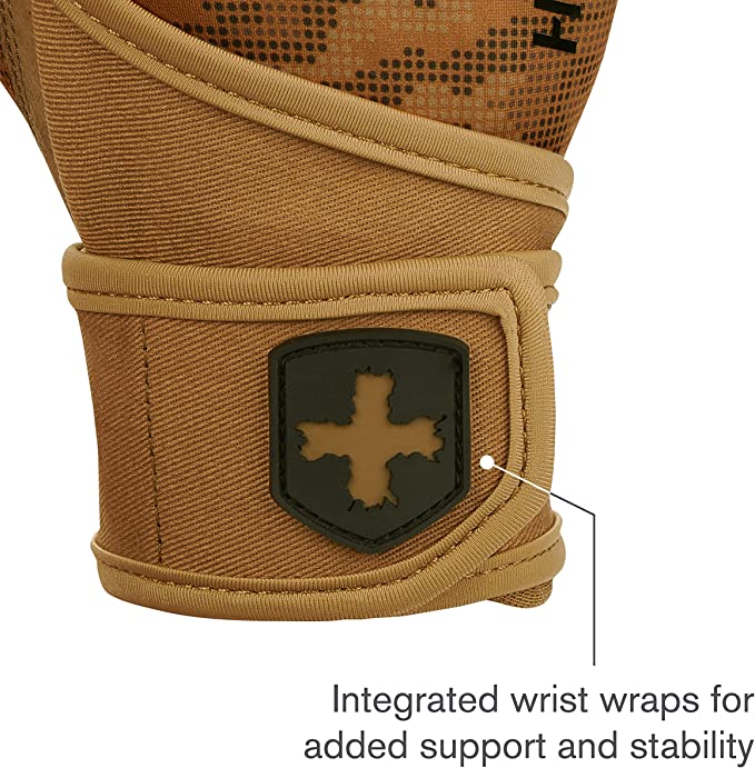 Harbinger Unisex's Pro WristWrap Gloves 2.0 - Tan