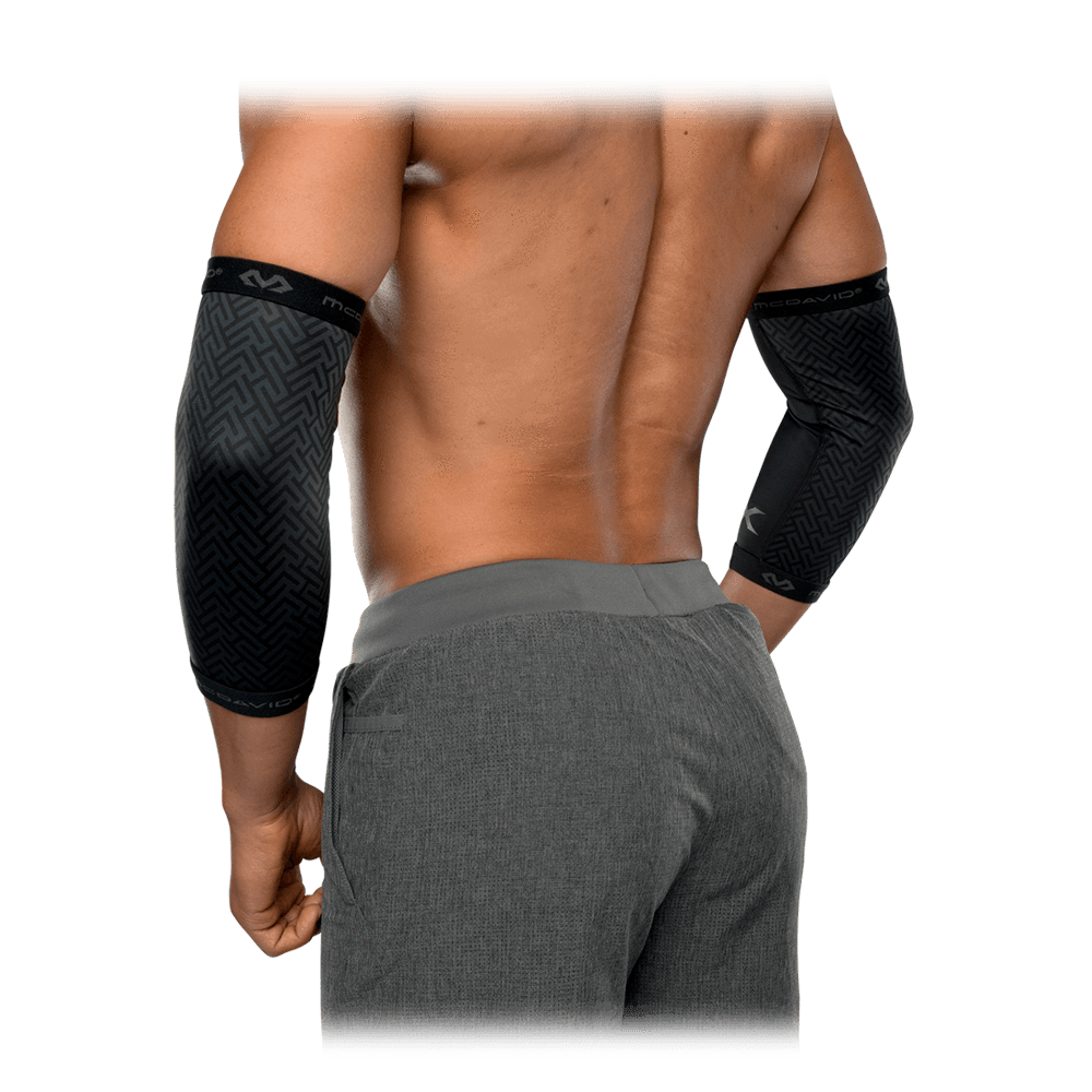 McDavid Dual Layer Compression Elbow Sleeves - Black (Pair)