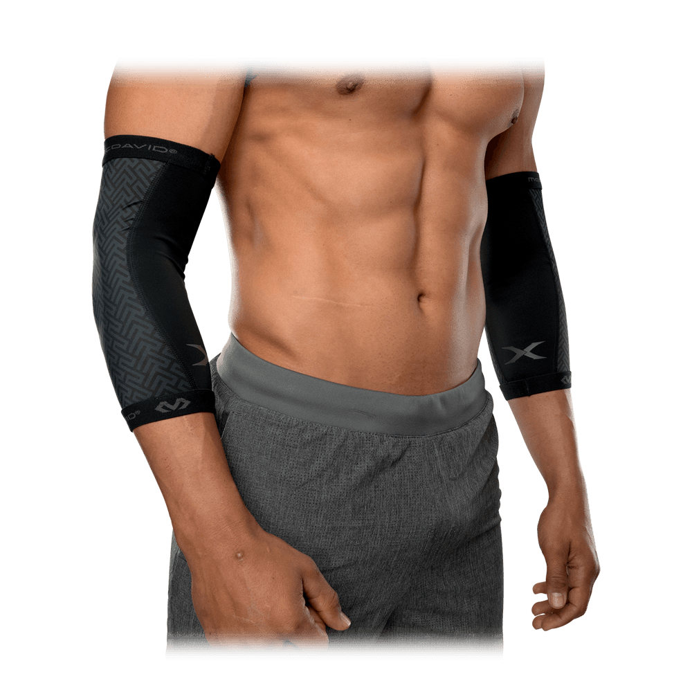 McDavid Dual Layer Compression Elbow Sleeves - Black (Pair)