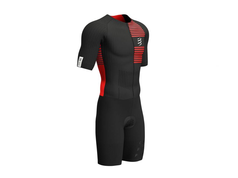 Compressport Men's Aero SS Trisuit - Black/Red