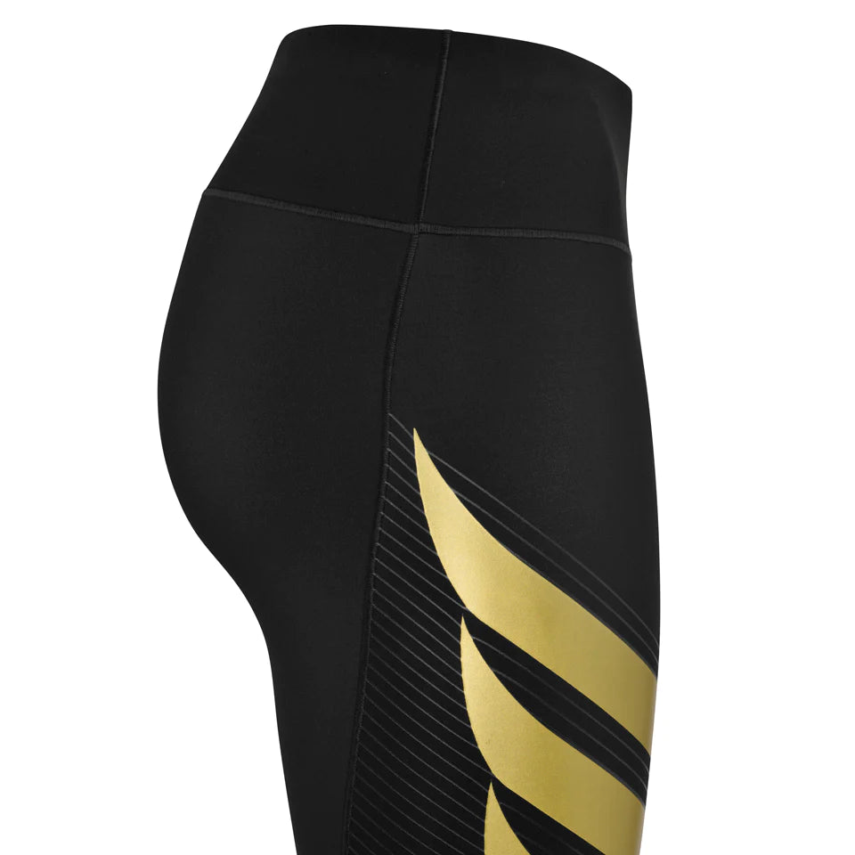 Pressio Women's Power Tight-Mid Rise - BLK/GLD