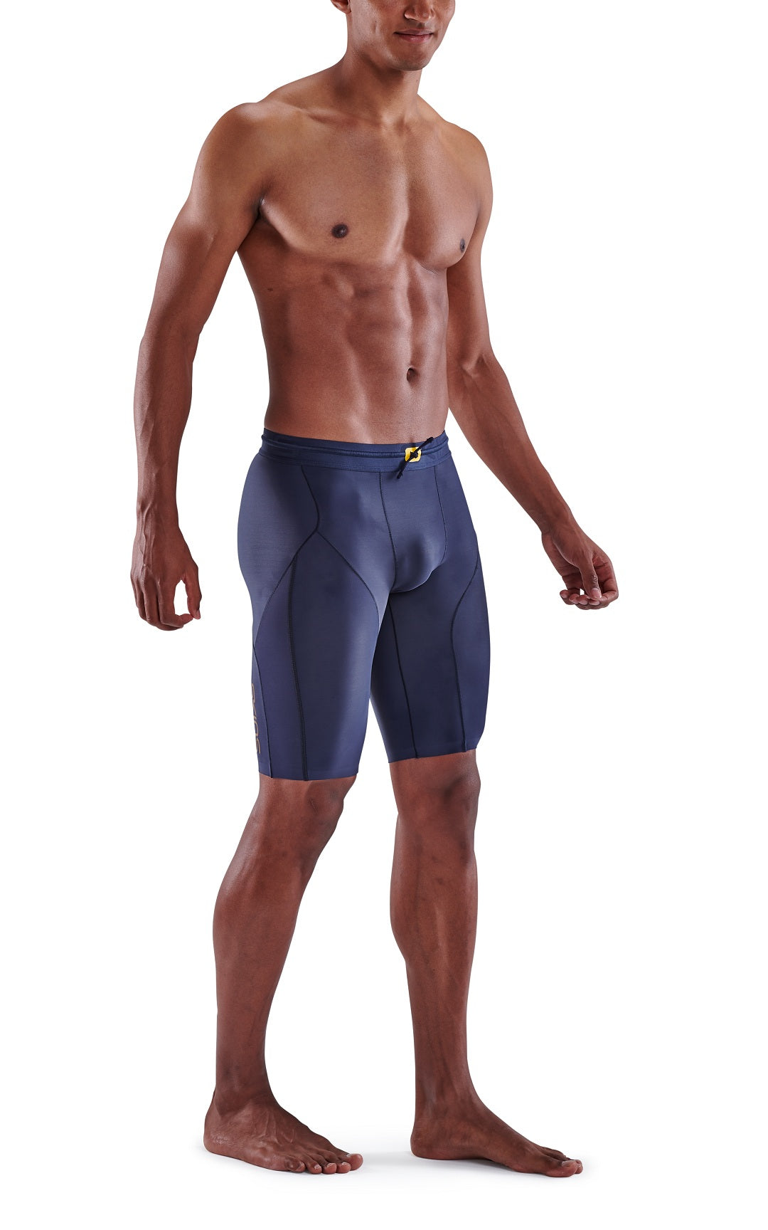 SKINS Men's Compression Half Tights 5-Series - Navy Blue