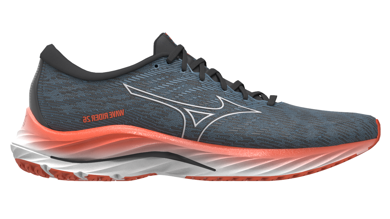 Mizuno Men's Wave Rider 26 - Provincial Blue/Nimbus Cloud/Soleil