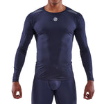 Skins Men's Long Sleeve Tops 3-Series - Navy Blue -ST01504569010