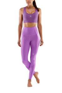SKINS Women's Compression Skyscraper Tights 3-Series - Linear Amethyst