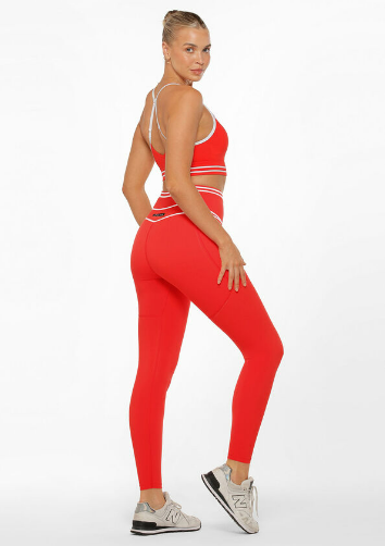 Red fitness deals leggings