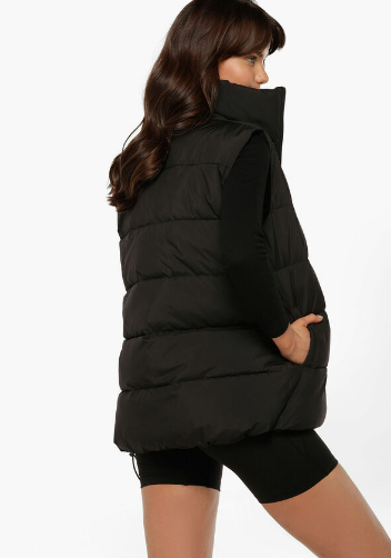 Longline puffer vest best sale