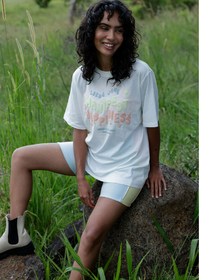 Lorna Jane Manifest Happiness Transdry Relaxed Tee - Porcelain