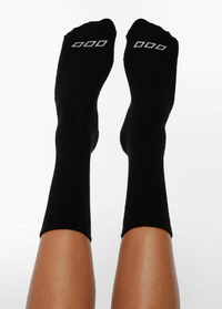 Lorna Jane Merino Wool Blend Quarter Crew Sock - Black