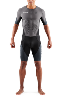 Skins Men's TRI Elite S/S Tri Suit - Charcoal/Carbon