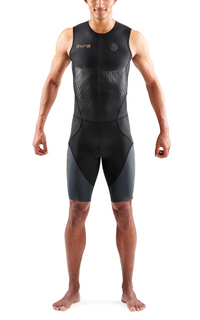 Skins Men's TRI Elite S/L Tri Suit - Black/Carbon