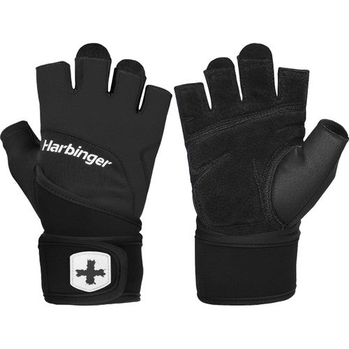 Harbinger Unisex's Training Wristwrap Gloves 2.0 - Black