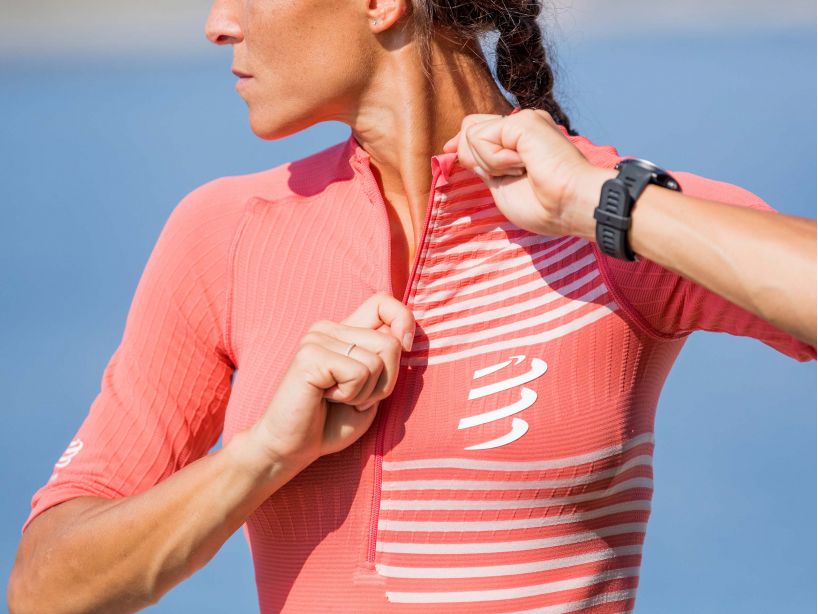 Compressport Women's Tri Postural SS TOP : Coral - AM00091B_401