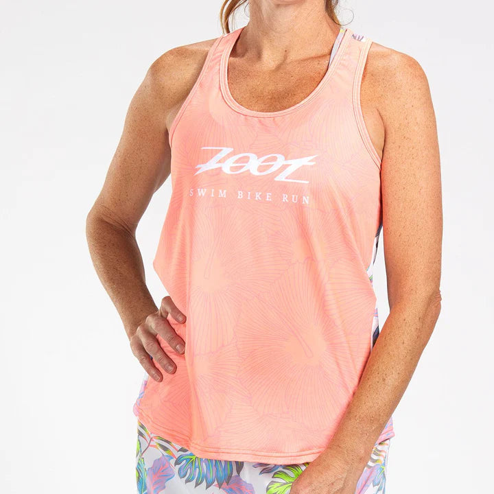 ZOOT Women's LTD Run Singlet - LIVE ALOHA