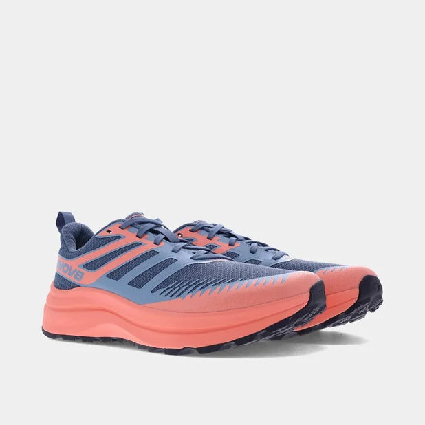 INOV8 Women's TrailFly Max Wide - Blue Grey/Coral/Light Grey