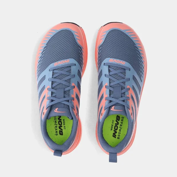 INOV8 Women's TrailFly Max Wide - Blue Grey/Coral/Light Grey