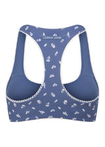 Lorna Jane Blue Fleur Racer Back Sports Bra - Blue Fleur Print