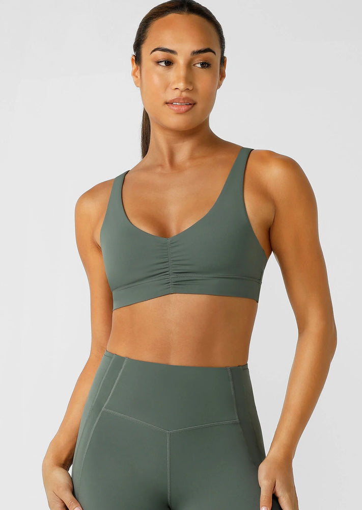 Lorna Jane Formation Recycled Sports Bra - Agave Green