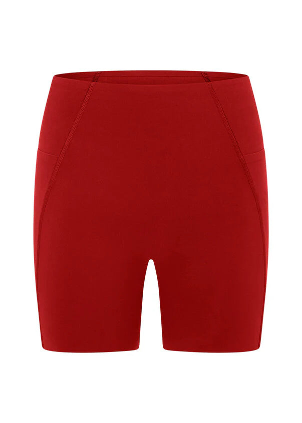 Lorna Jane Sculpt And Support No Ride Bike Short - Cherry