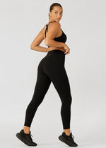 Lorna Jane Booty Lift and Support Pocket Ankle Biter Leggings - Black