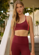 Lorna Jane Mindful Movement Sports Bra - Merlot