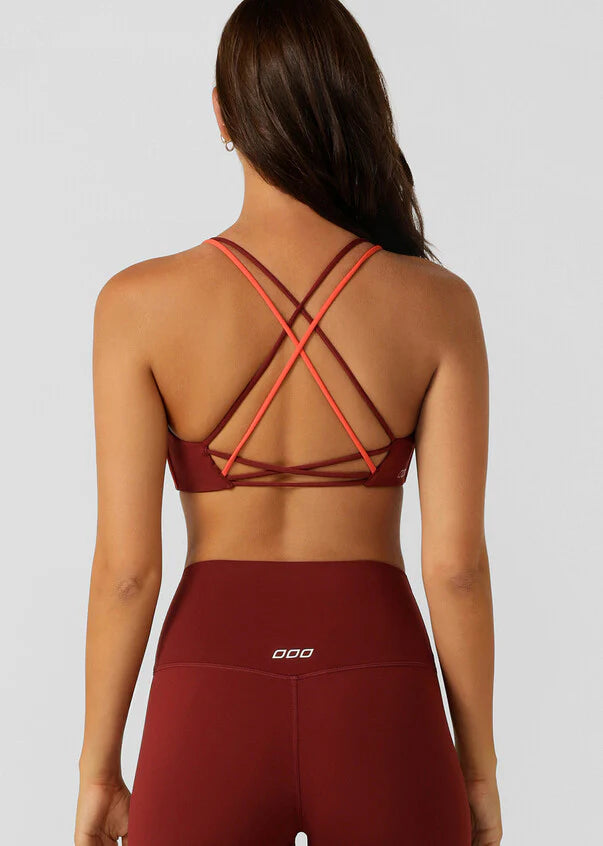 Lorna Jane Mindful Movement Sports Bra - Merlot