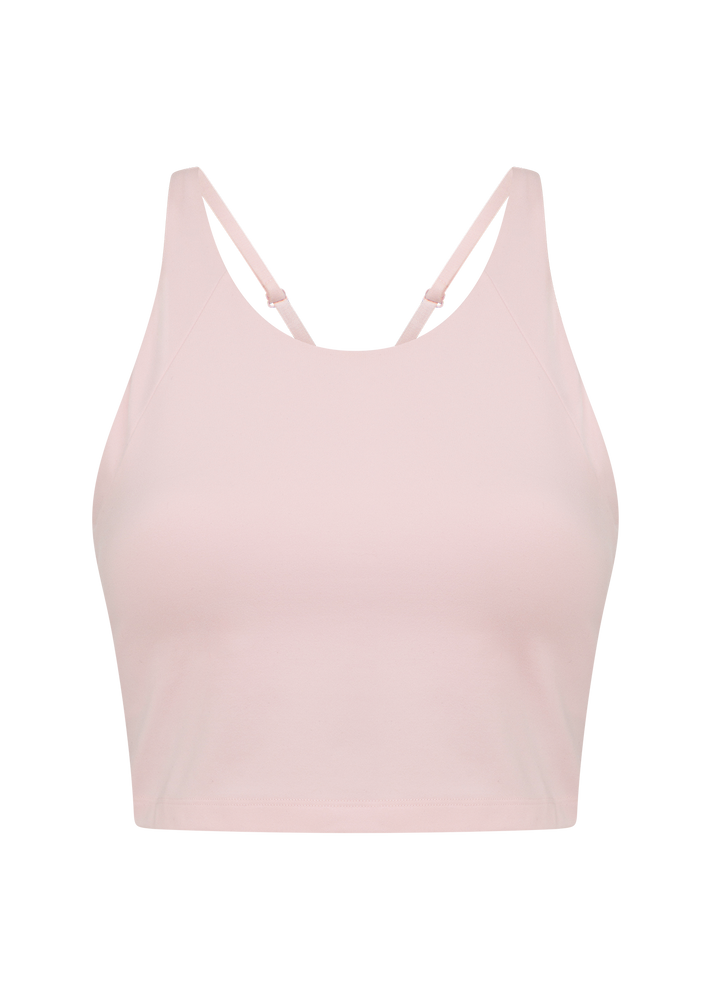 Lorna Jane Rewind Tank Bra Combo - Pale Peony