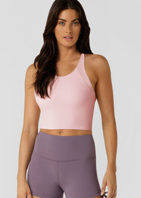 Lorna Jane Rewind Tank Bra Combo - Pale Peony