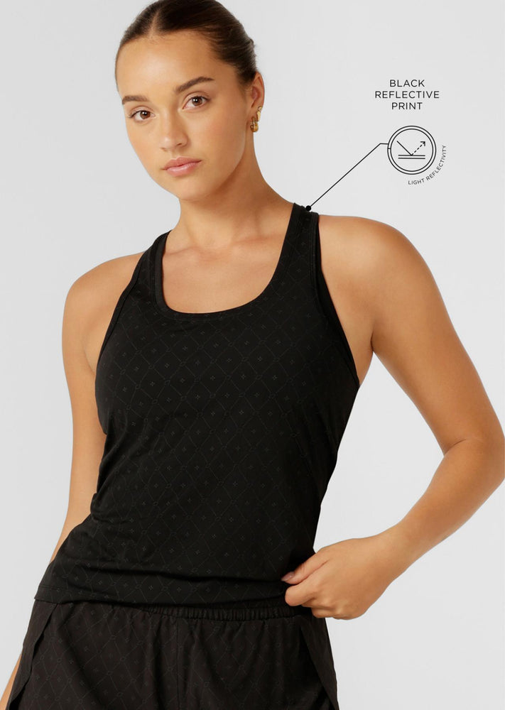 Lorna Jane High Definition Reflective Active Tank - Black