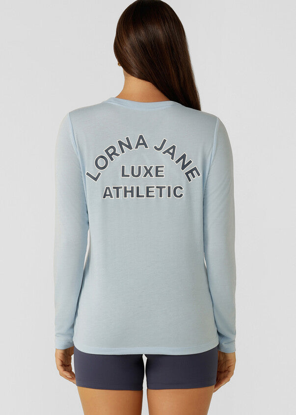 Lorna Jane Lotus Limited Edition Long Sleeve Top - Toulouse Blue