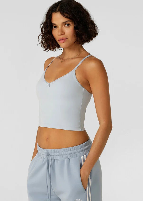 Lorna Jane Sweet Thing Cropped Bra Tank Combo - Light Glacier Blue