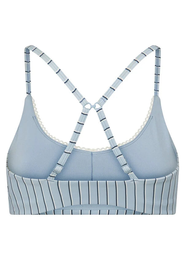 Lorna Jane Sweet Thing Stripe All Day Sports Bra - Blue Stripe