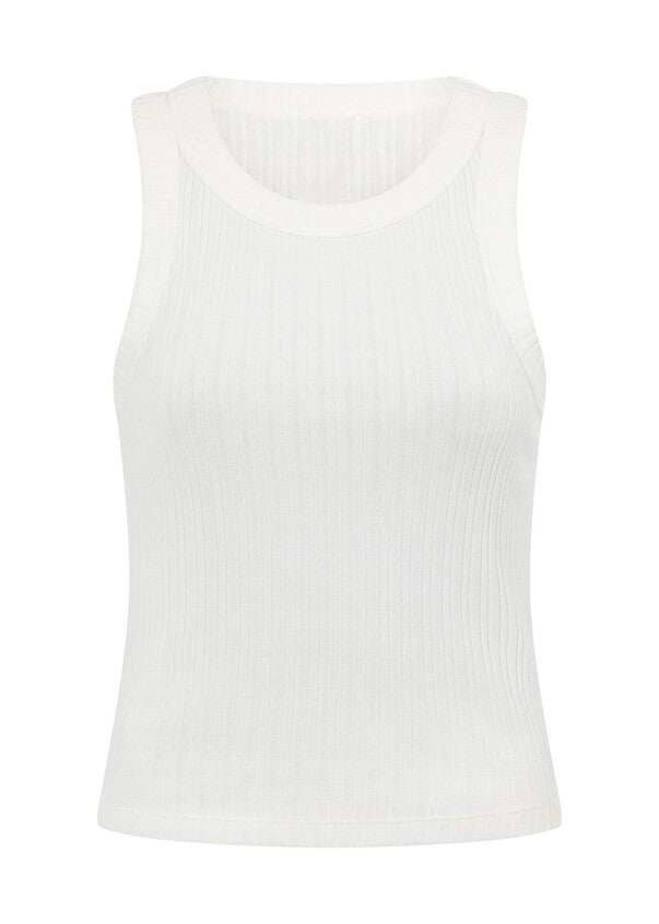 Lorna Jane Scoop Neck Essentials Tank - Porcelain