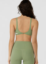 Lorna Jane Reform Rib Sports Bra - Green Goodness