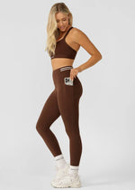 Lorna Jane Stash It All 3 Pocket Ankle Biter Leggings - Espresso