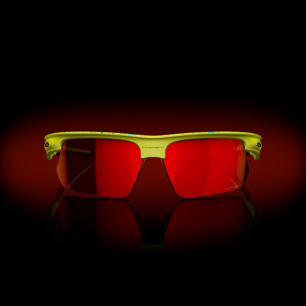 Oakley BiSphaera™ Inner Spark Collection with Prizm Ruby Lenses - Matte Tennis Ball Yellow/Celeste Neuron Frame